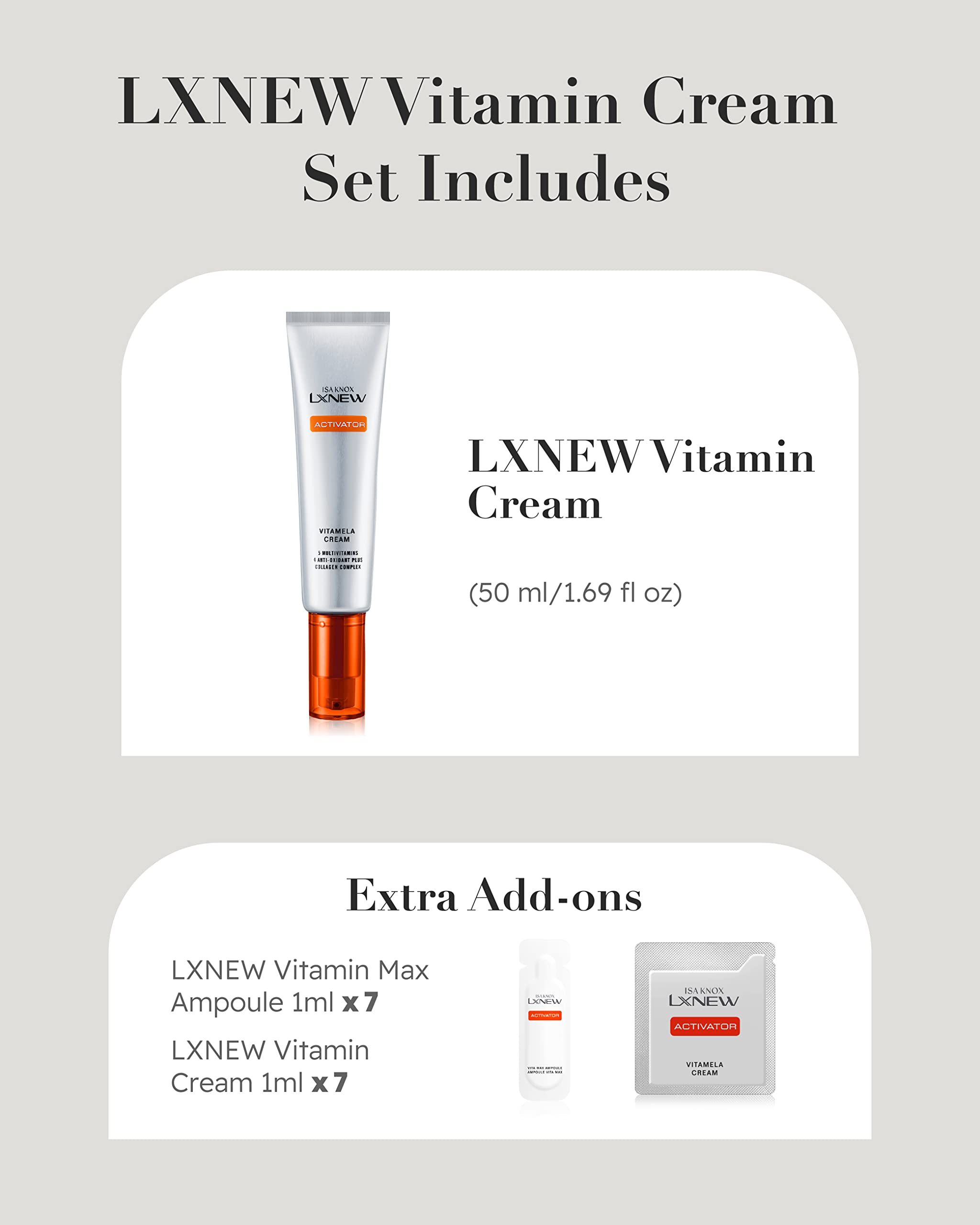 LXNEW Collagen Complex ingredients panel for skin health