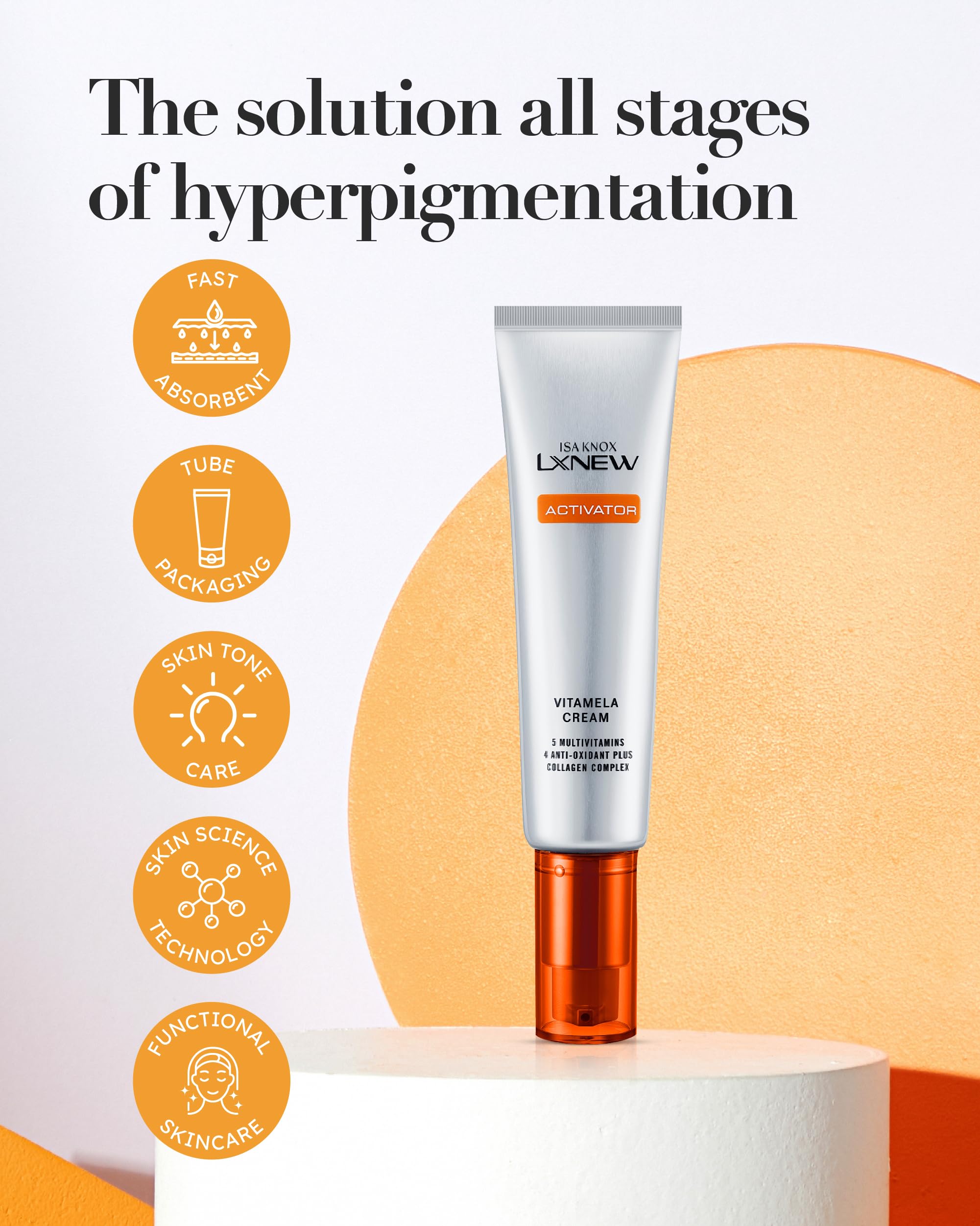 LXNEW Vitamin Cream melting texture on skin for quick hydration