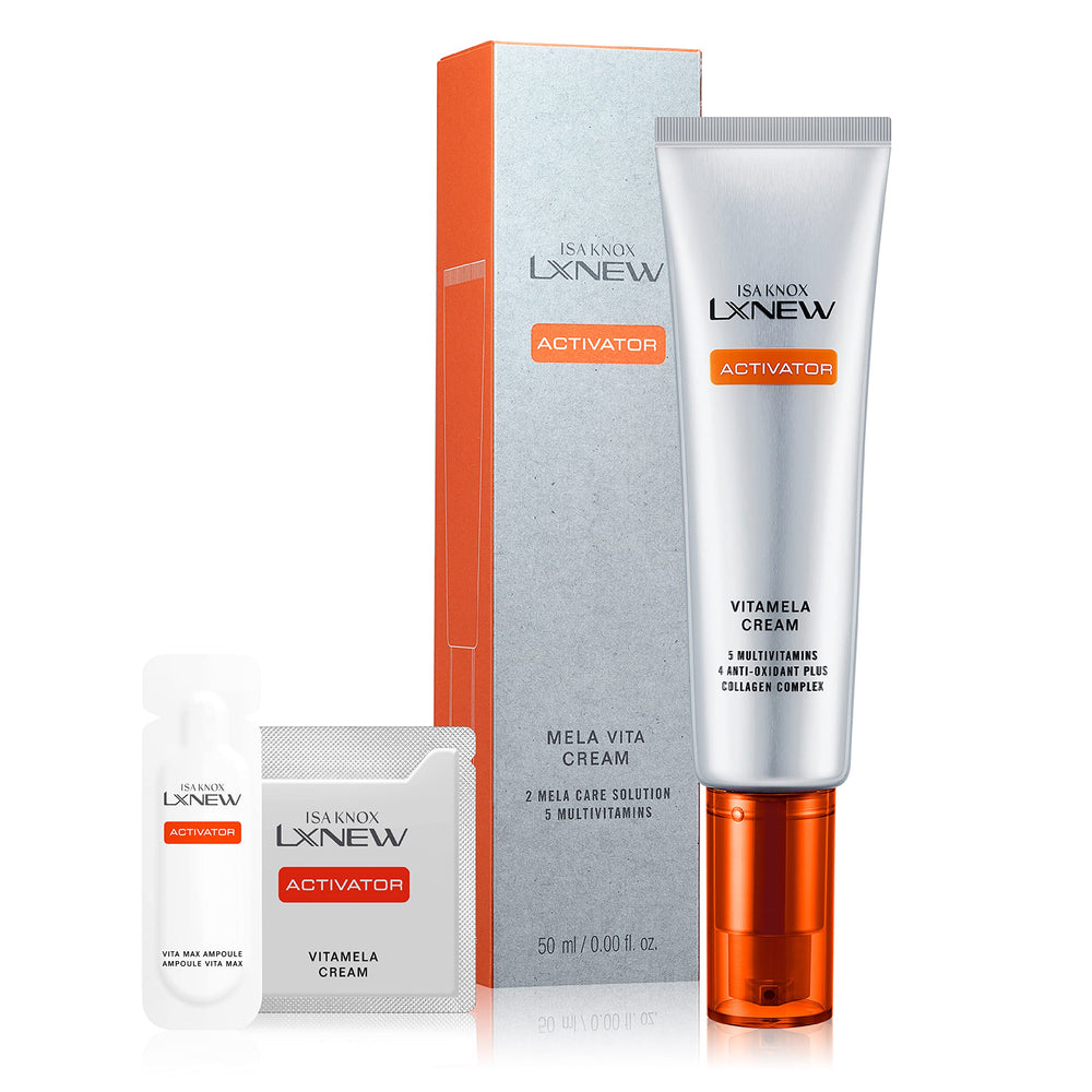 Isa Knox LXNEW Vitamin Cream Set box for at-home skincare routine