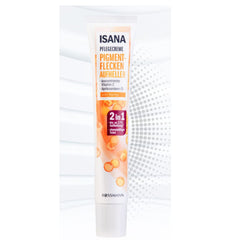 Isana Vitamin C derivative serum swatch in gel texture for radiant skin.