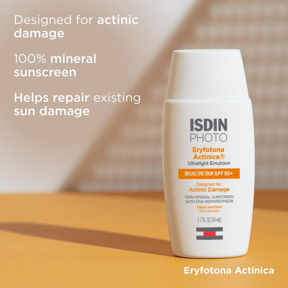 ISDIN Eryfotona Actinica DNA Repairsomes, science-backed formula targeting sun damage.