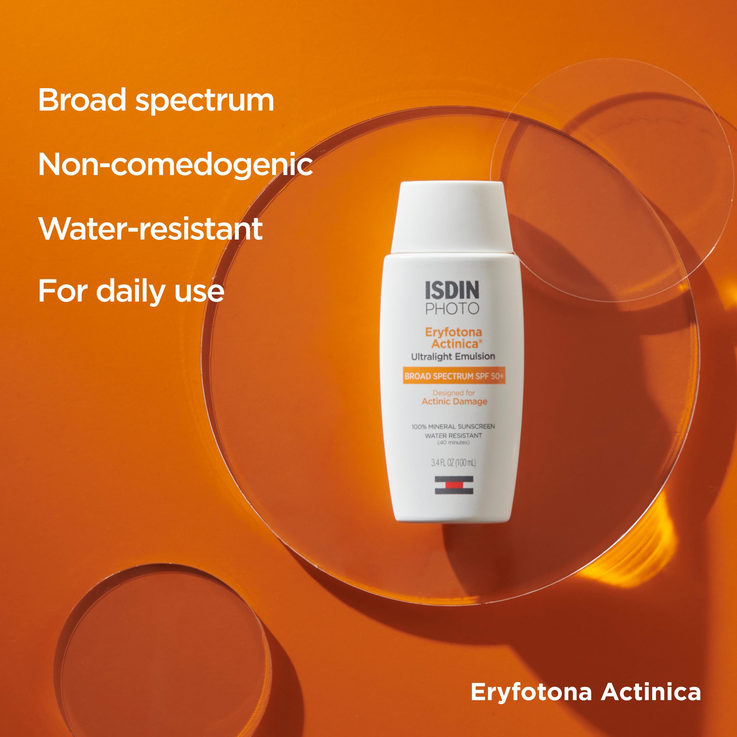 ISDIN Eryfotona Actinica Vitamin E icon signals antioxidant support for skin