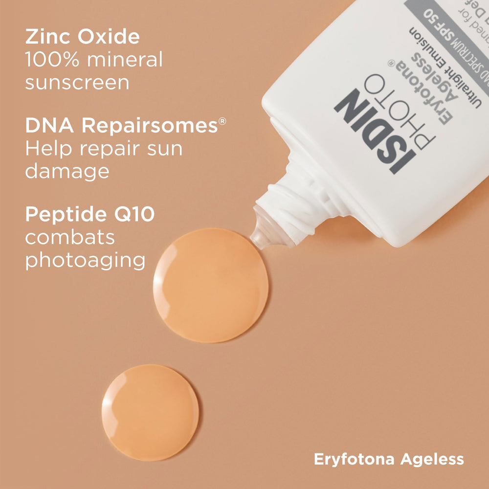 ISDIN Eryfotona Ageless under makeup friendly sunscreen texture