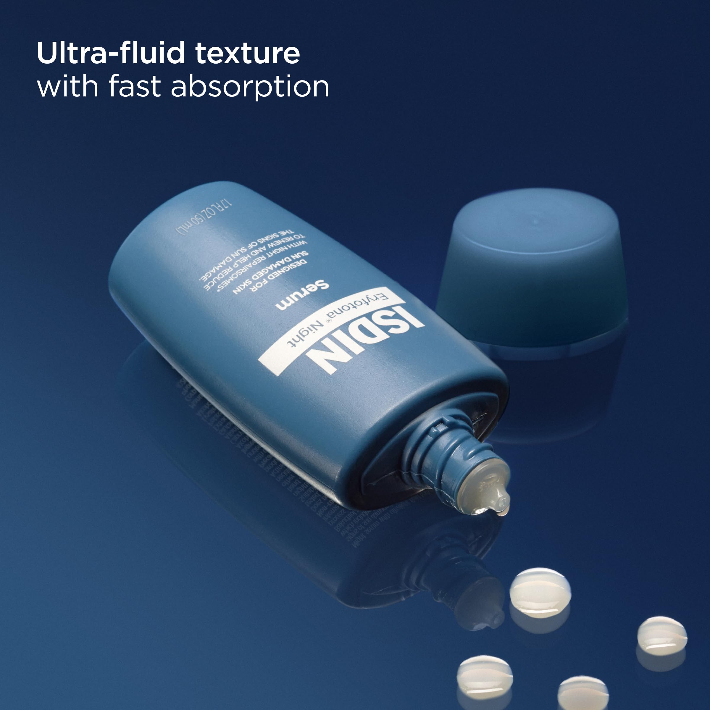 ISDIN Eryfotona Night application on skin for smooth nightly care.
