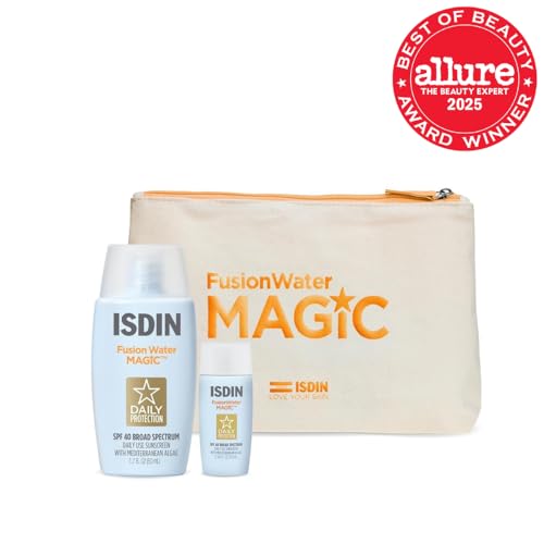 ISDIN Fusion Water MAGIC 10ml travel bottle for on-the-go protection.