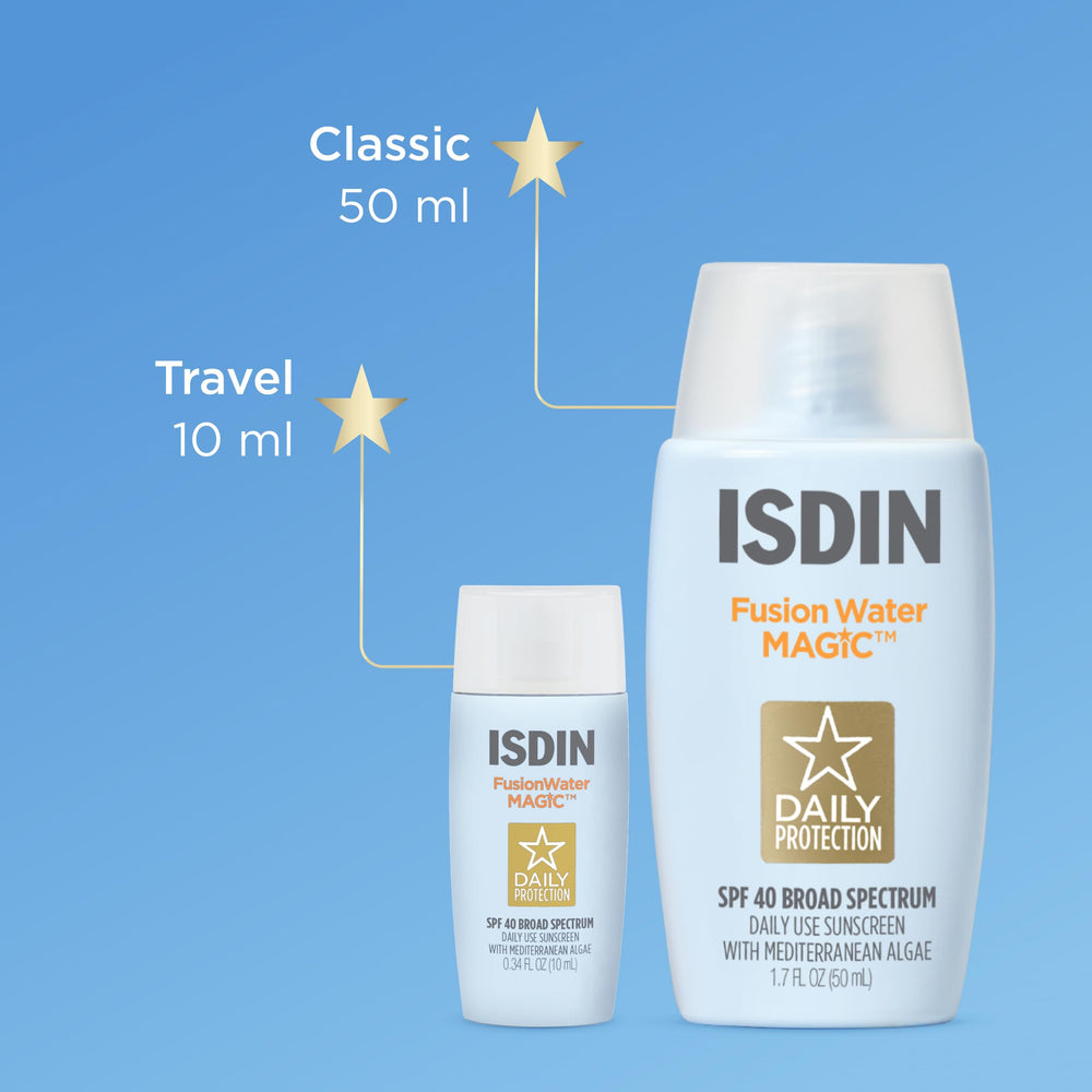 ISDIN gift-set beauty bag keeps sunscreen ready at a glance.