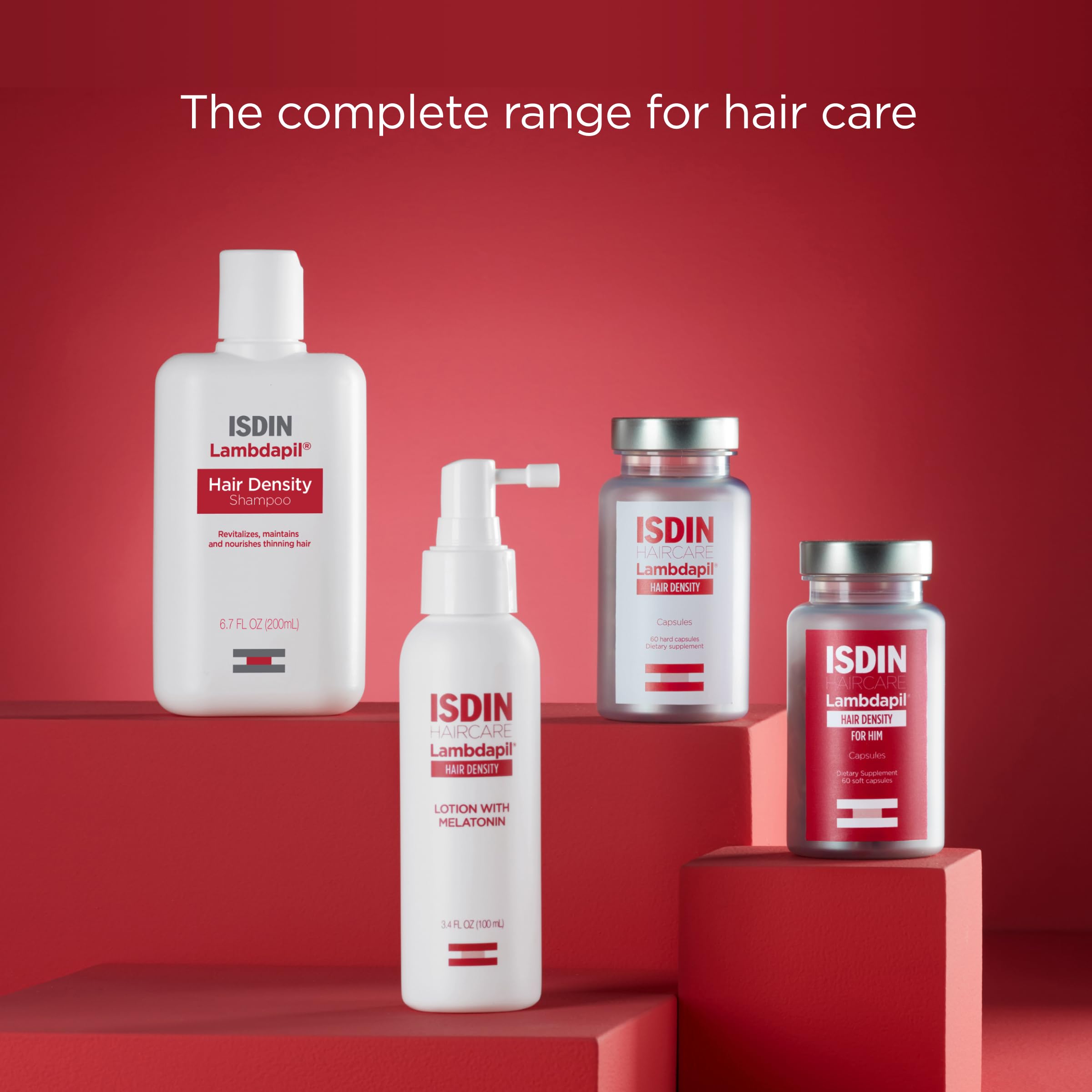 ISDIN Lambdapil brand studio shot reinforces premium care