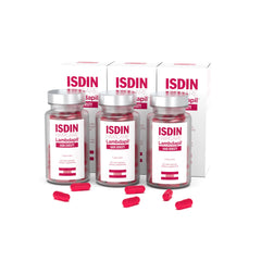 ISDIN Lambdapil capsules bottle front for potential hair density support.