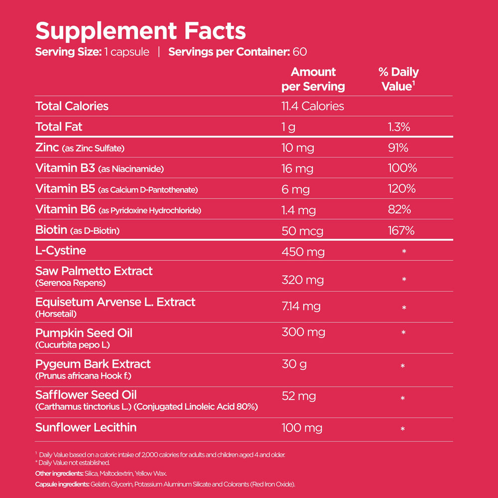 ISDIN Lambdapil capsules beside water for daily hair nourishment.