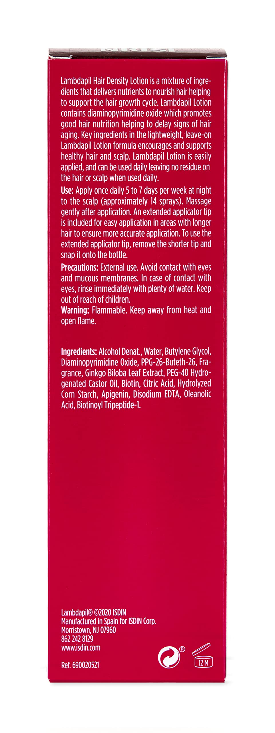ISDIN Lambdapil Hair Lotion in use during morning routine