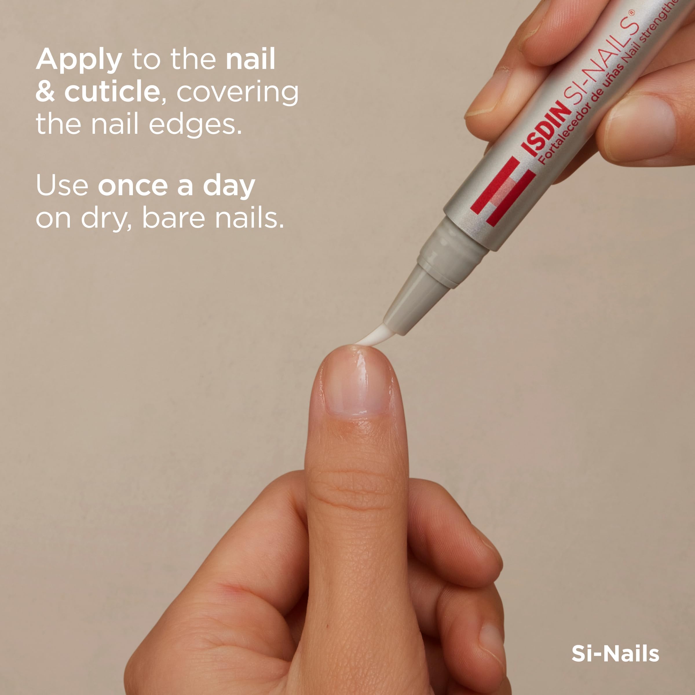 ISDIN Si-Nails bottle stand presents a tidy vanity display