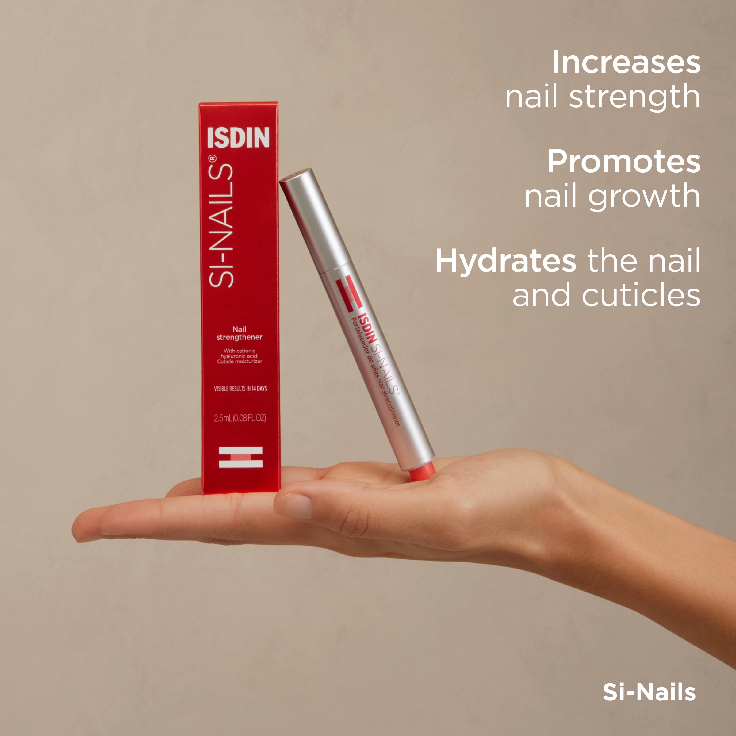 ISDIN Si-Nails nails close-up suggests smoother, less rough nails