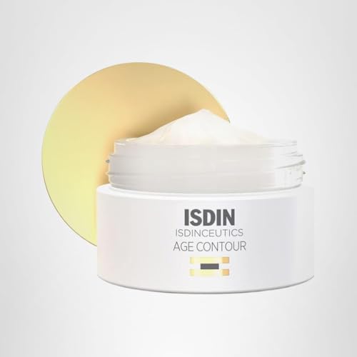 ISDIN Isdinceutics Age Contour label detail highlighting science-backed anti-aging features