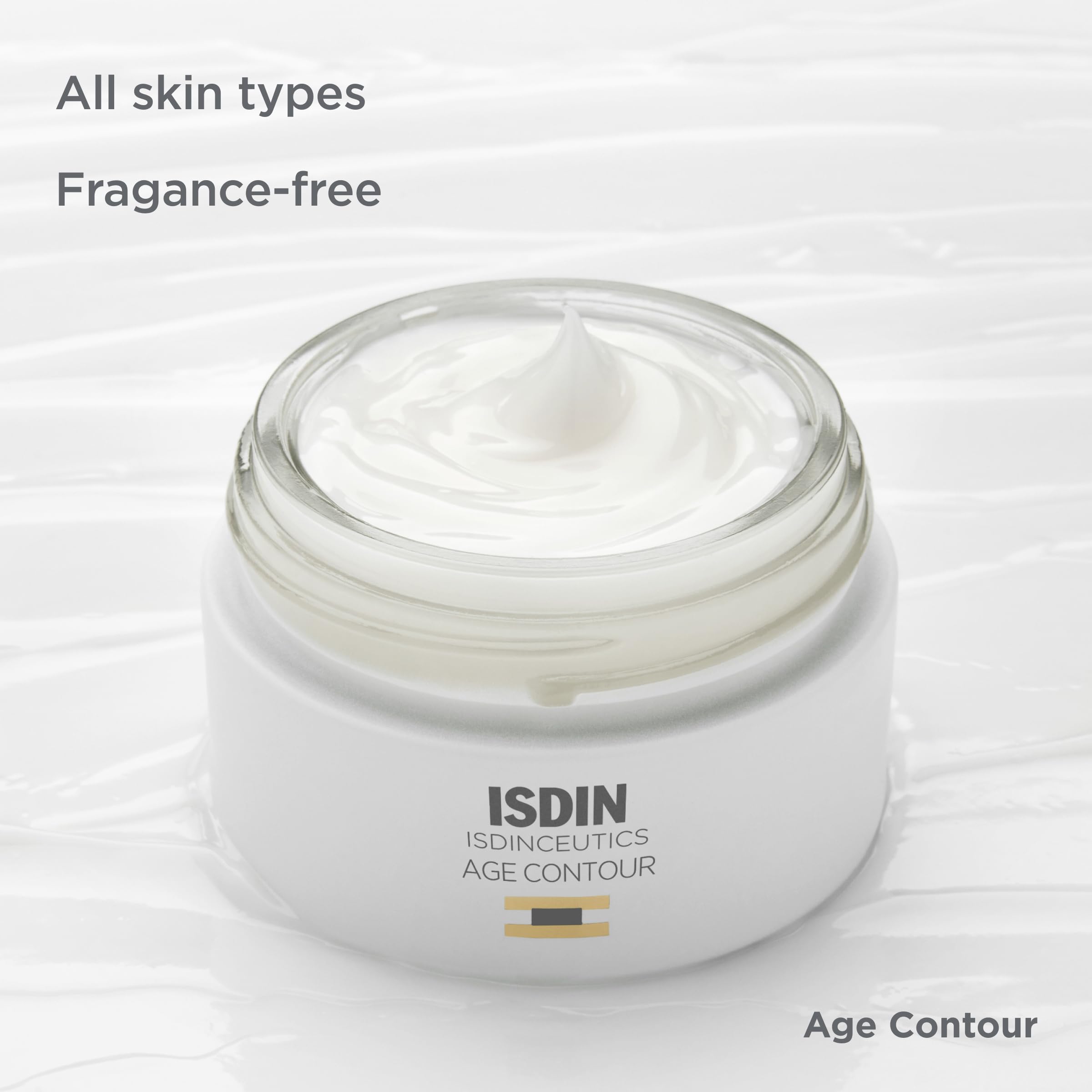 ISDIN Isdinceutics Age Contour night application scene illustrating overnight rejuvenation
