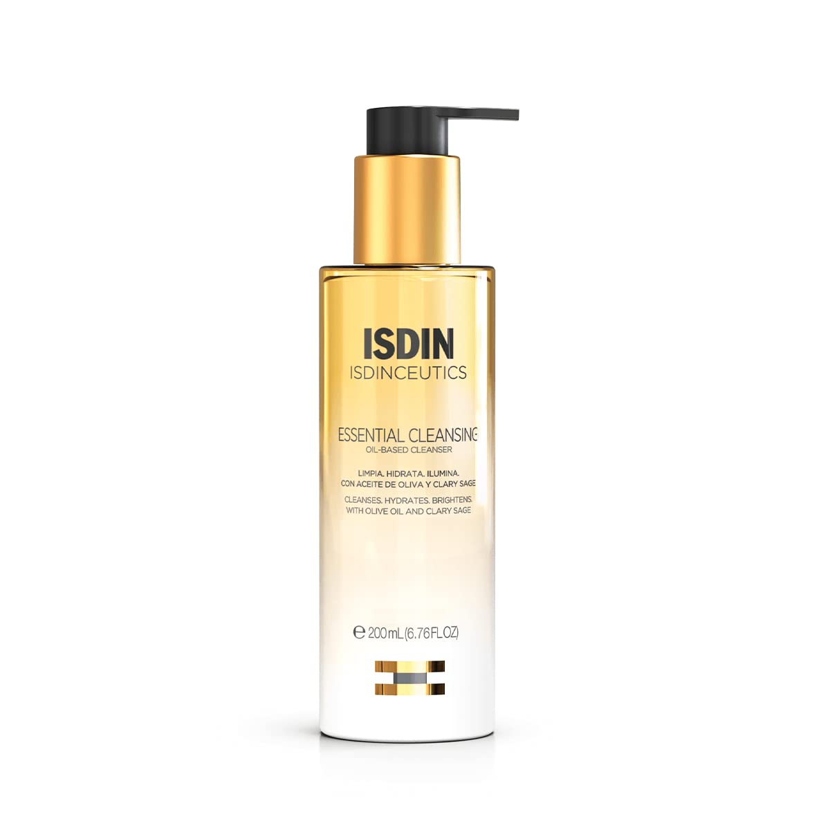 Isdinceutics Essential Cleansing Oil bottle for gentle makeup removal.