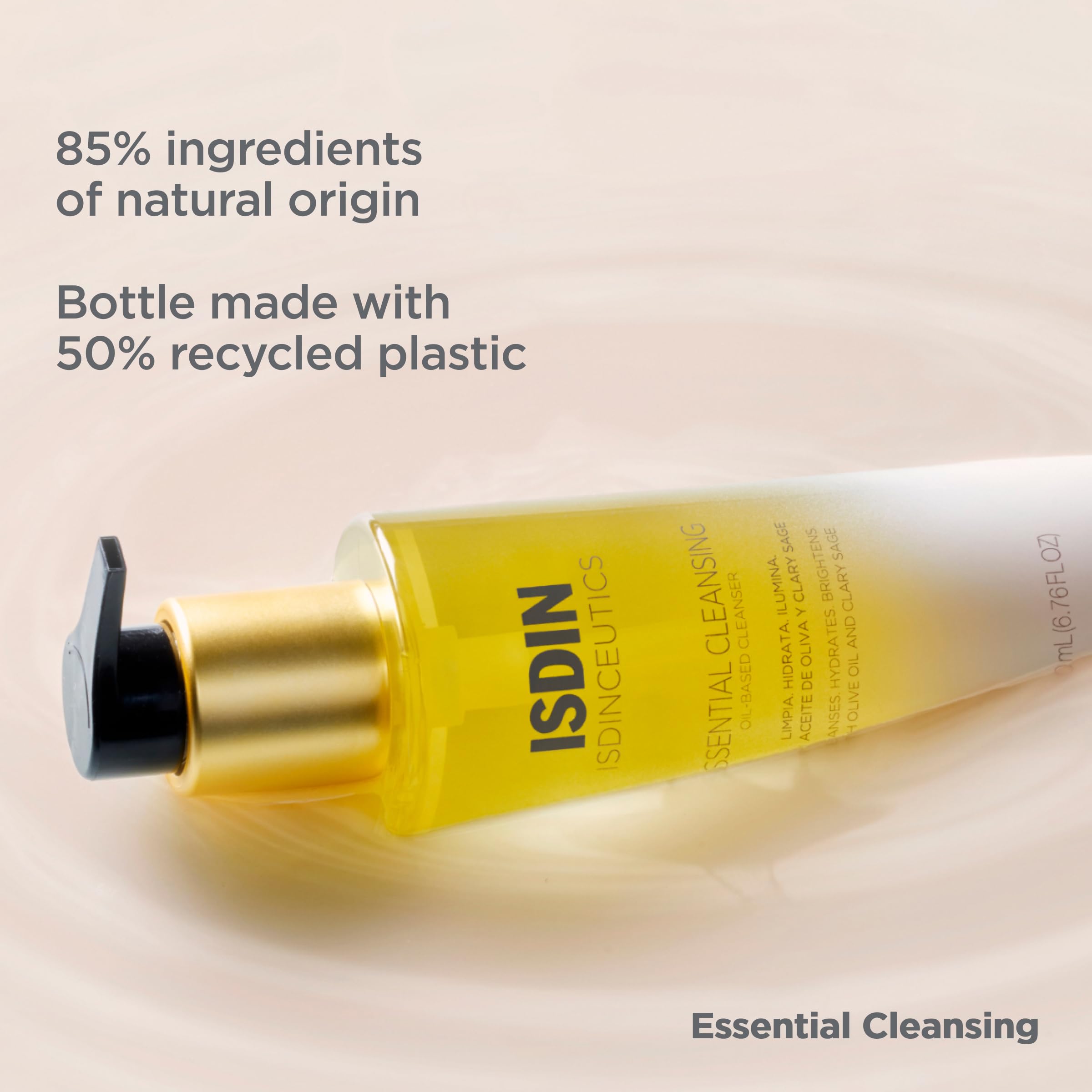 Isdinceutics Essential Cleansing Oil makeup-removal is gentle on skin.