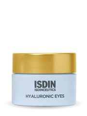ISDIN Isdinceutics Hyaluronic Eyes bottle with cooling gel hydrates and decongests the eye contour
