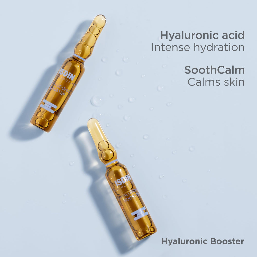 Isdinceutics ampoules glow visual suggesting radiant skin potential