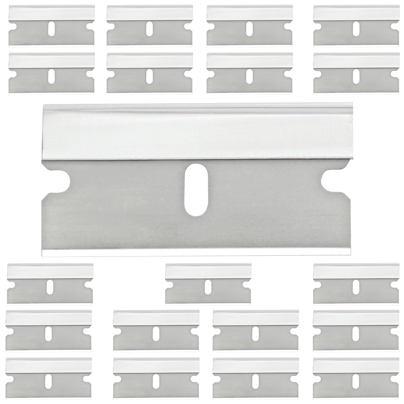 ISDVBUY 20-pack razor blades front view for versatile crafts and projects