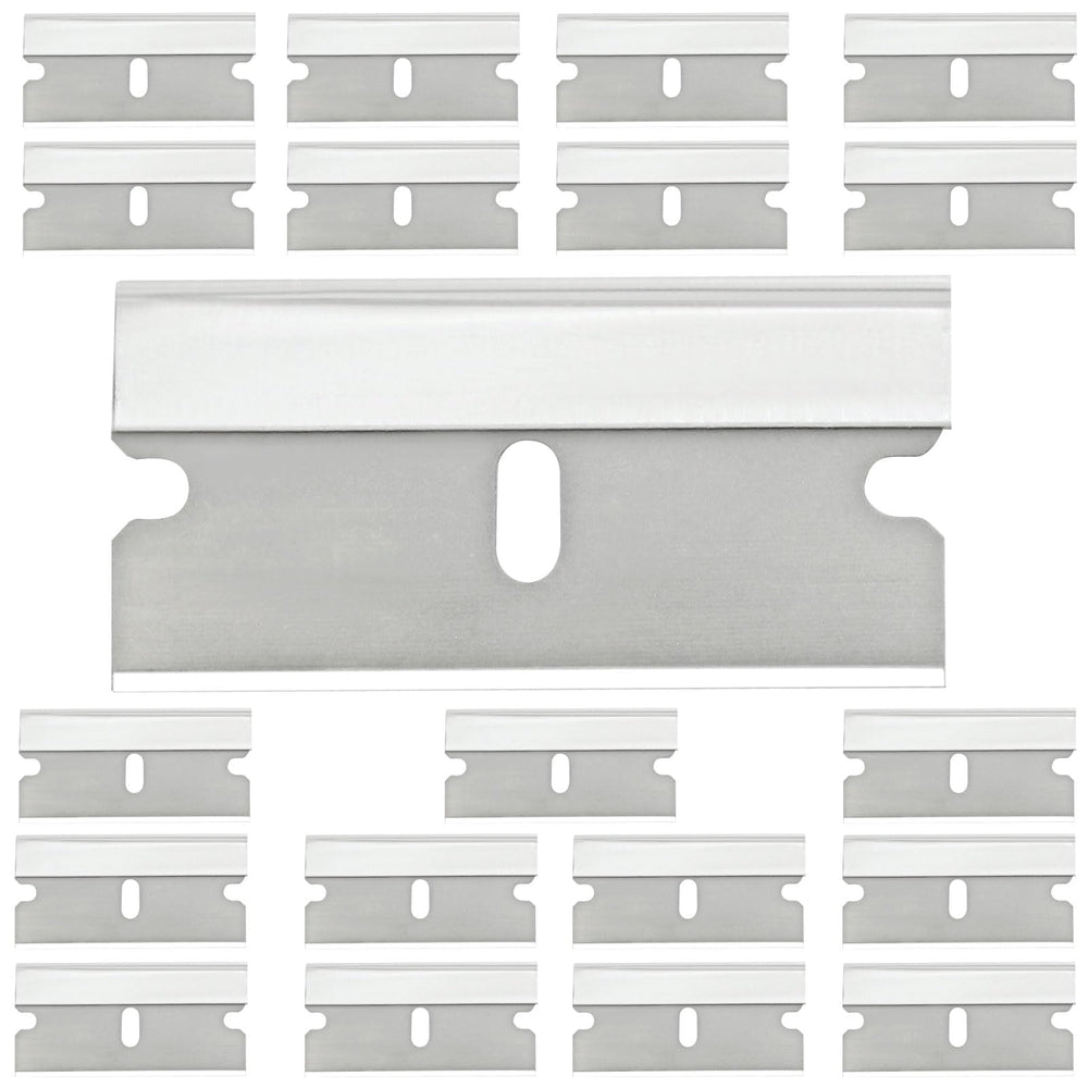 ISDVBUY 20-pack razor blades front view for versatile crafts and projects