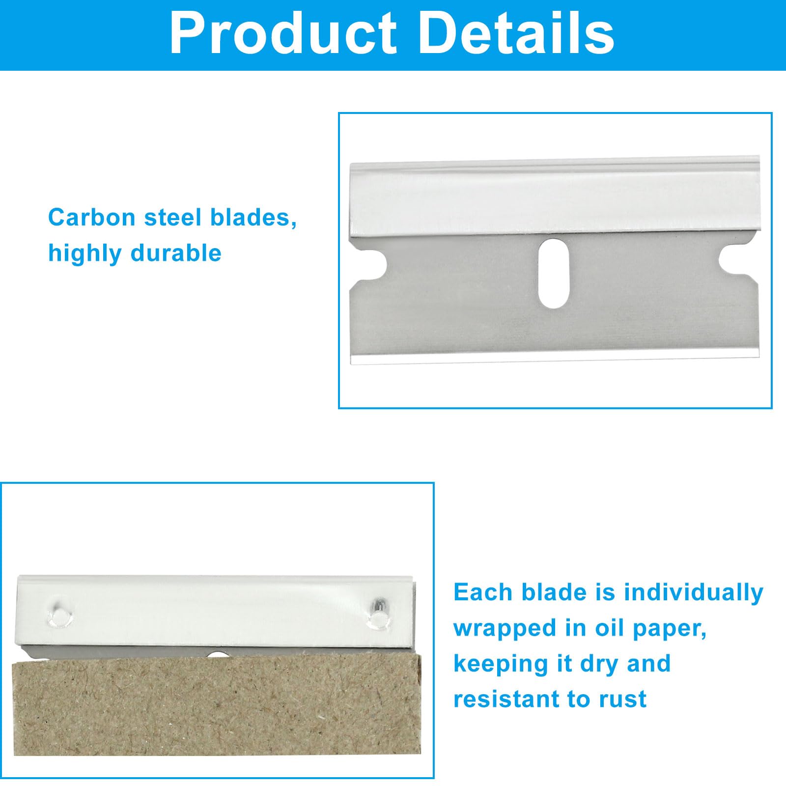 ISDVBUY blades with notched center enable safe mounting on tools