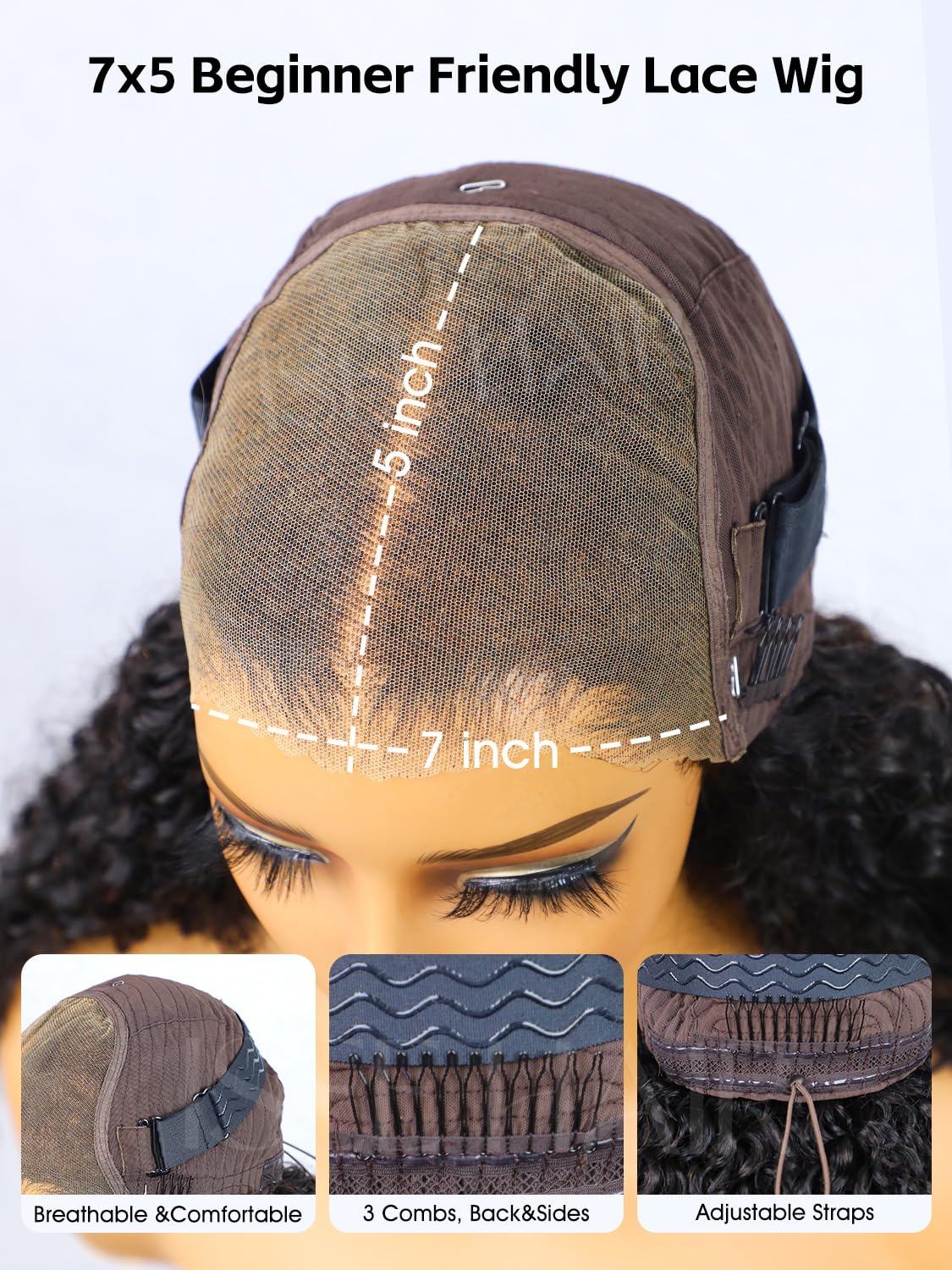 ISEE spiral end curls highlight finger coil texture for fullness.
