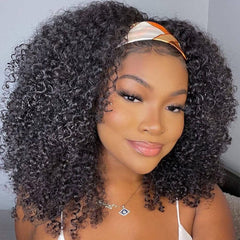 ISEE Hair Afro Kinky Curly Headband Wig, 16 inch, natural volume
