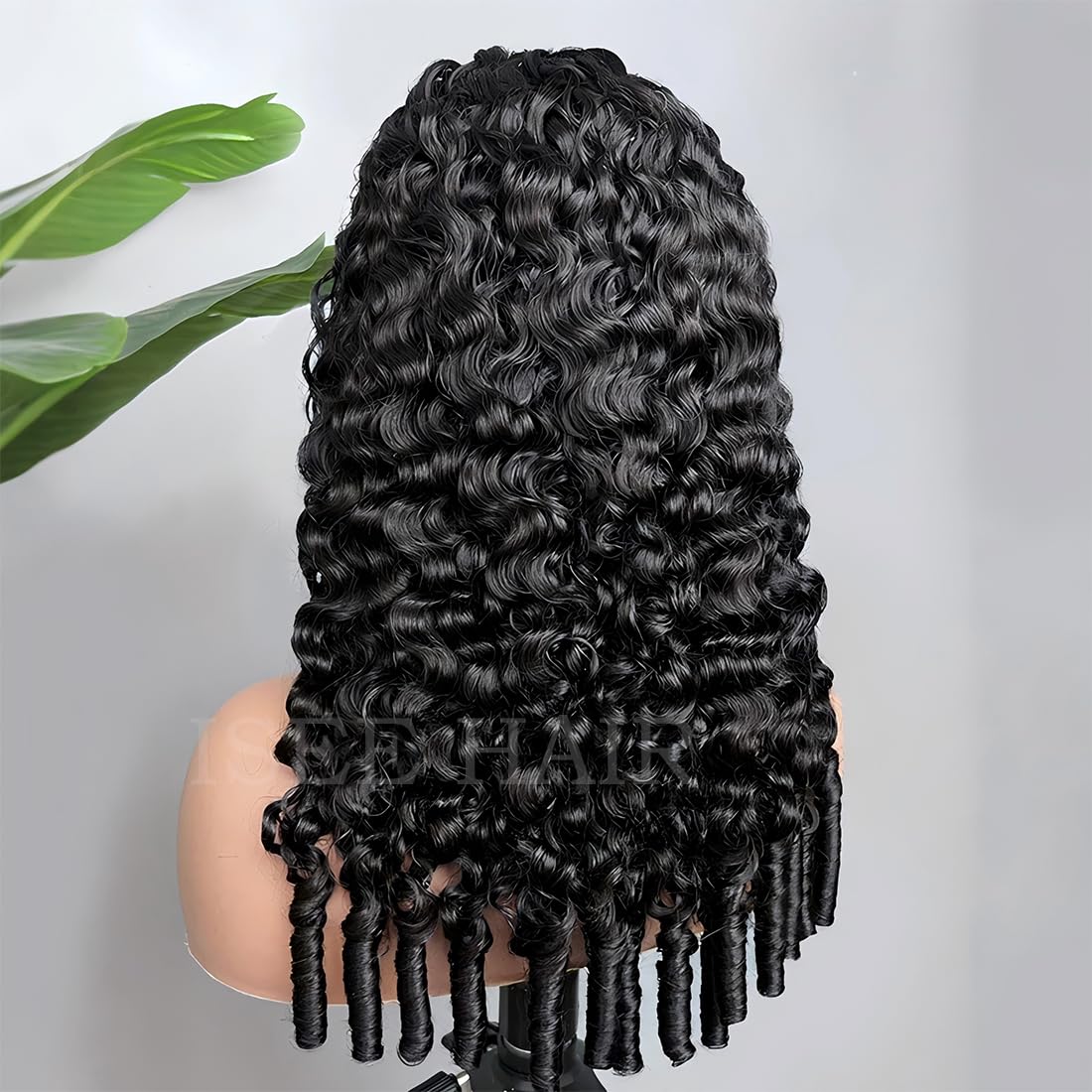 ISEE 180-density Burmese curly half wig for fullness without heaviness