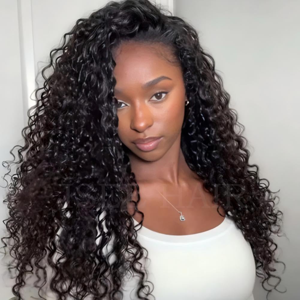 ISEE half wig water wave Brazilian hair for natural movement