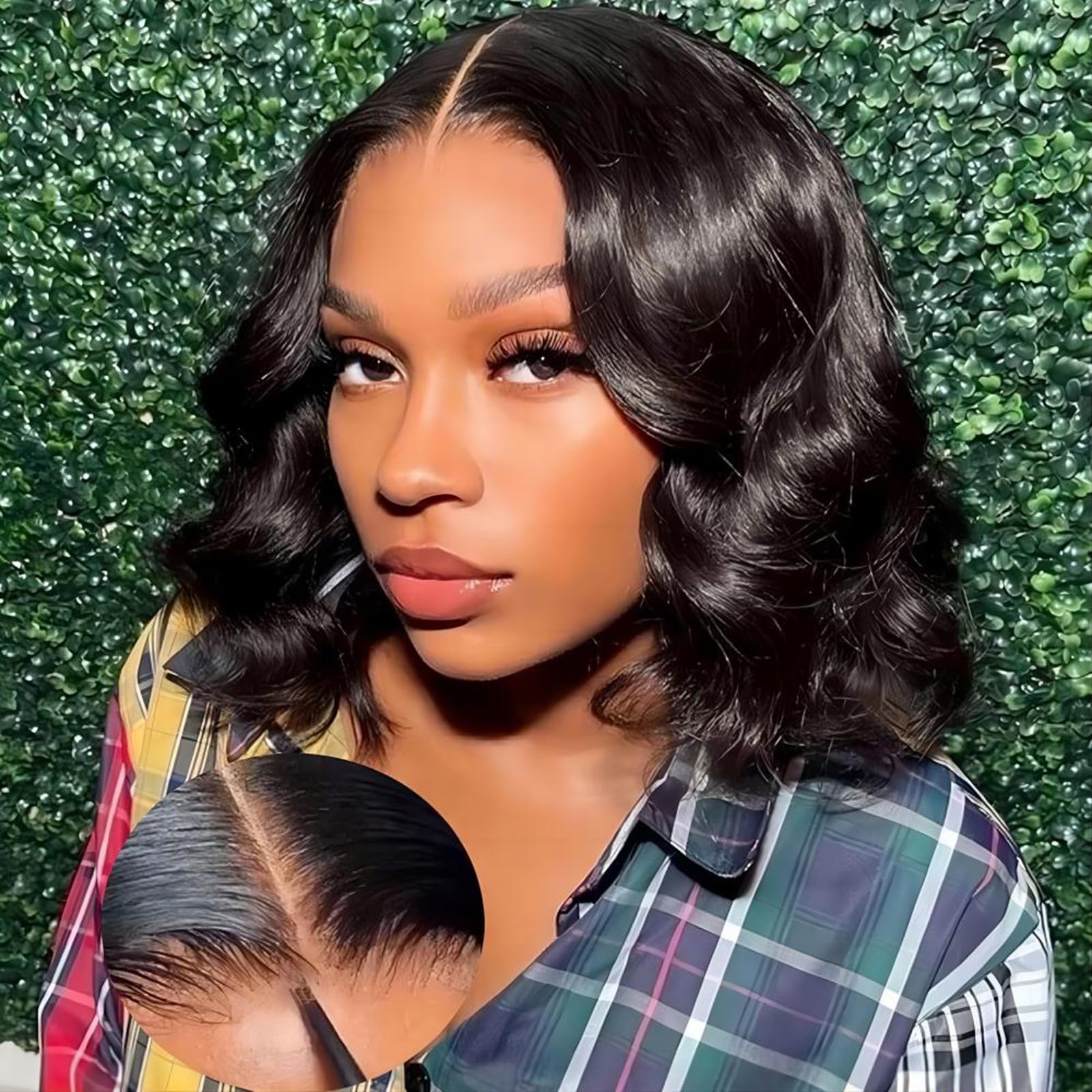 ISEE wear and go glueless wig bob front 14inch for quick, glue-free styling