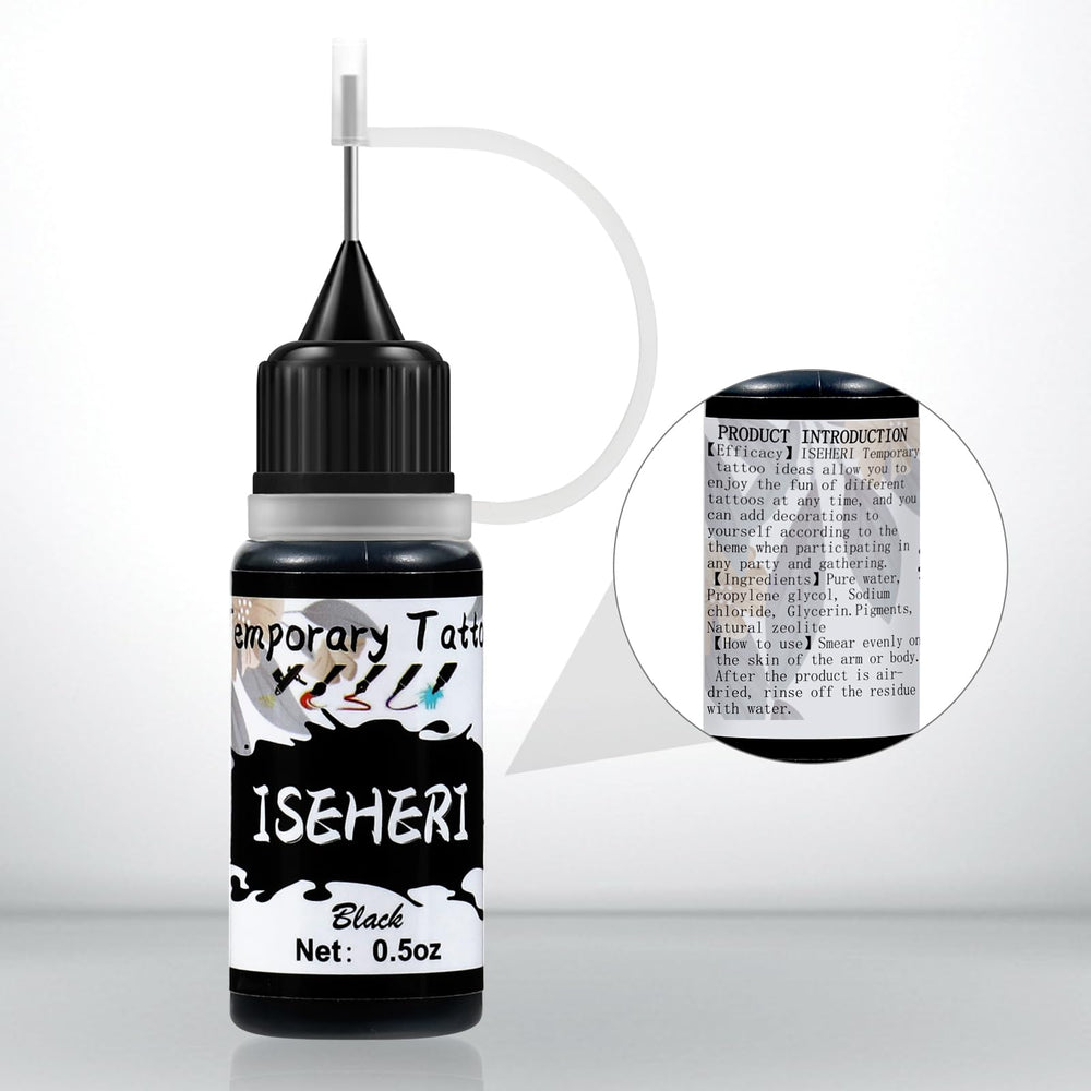 ISEHERI stencil application on skin for easy temporary tattoos.