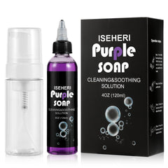 iseheri Ultra Concentrated Purple Soap bottle front for tattoo prep and skin cleansing