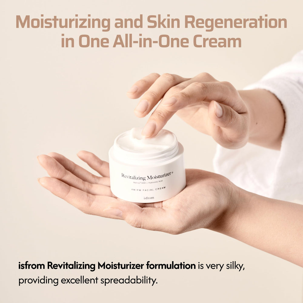 IS_FROM Revitalizing Moisturizer+ Hyaluronic Acid ingredient supports hydration.