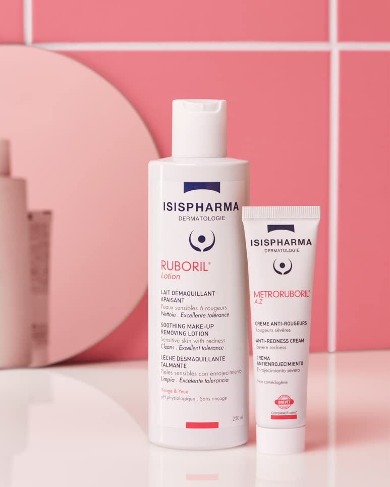 IsisPharma anti-redness in action during morning skincare routine.