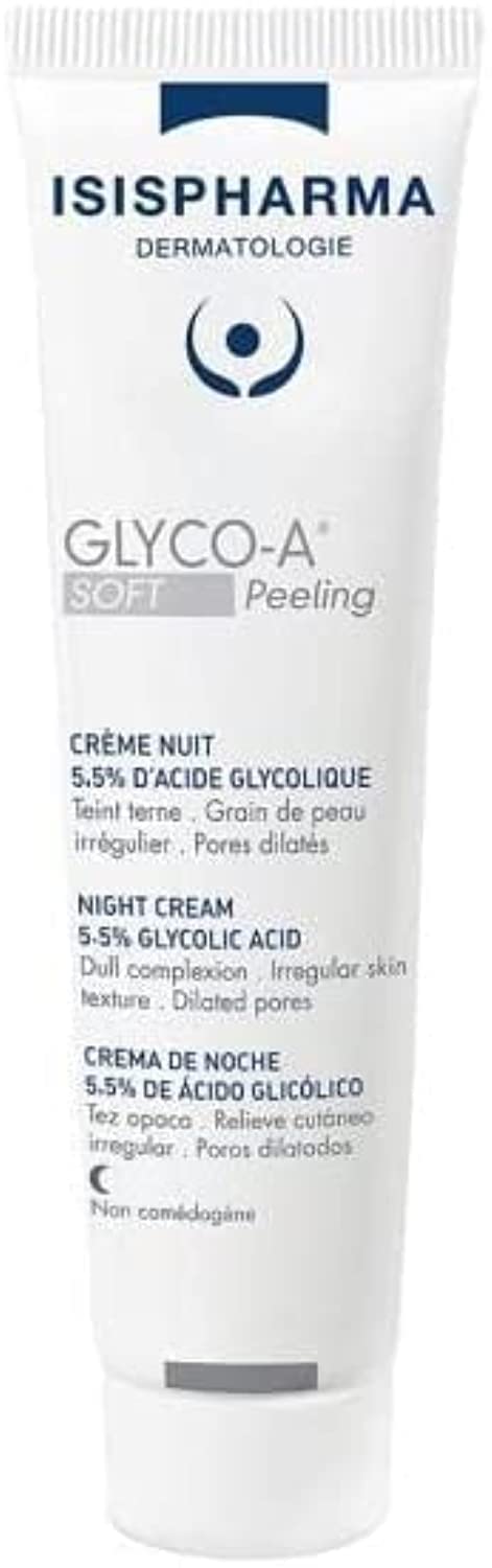 IsisPharma Glyco-A Soft Peeling bottle for gentle at-home exfoliation.