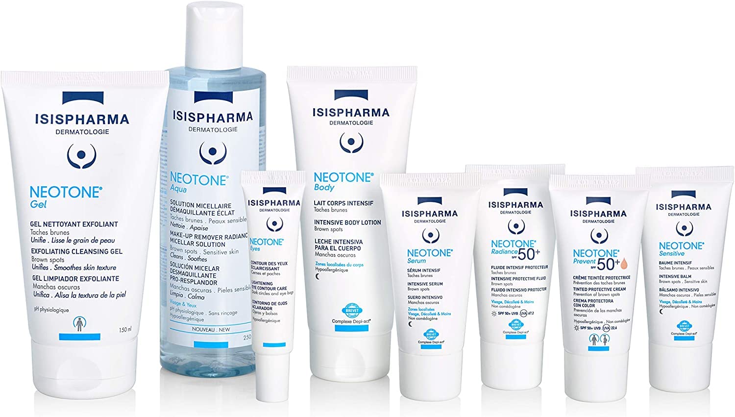 IsisPharma Neotone Prevent SPF 50+ dispenser cap for easy daily use.