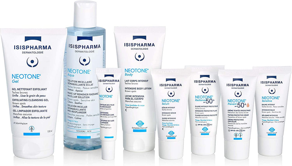 IsisPharma Neotone Prevent SPF 50+ dispenser cap for easy daily use.