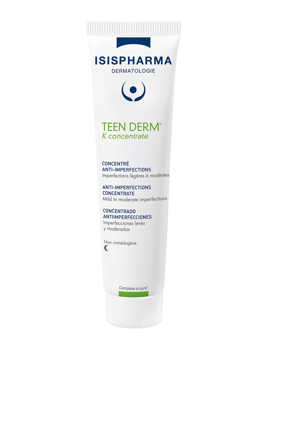 IsisPharma Teen Derm K Concentrate bottle with oil-control formula for clearer skin