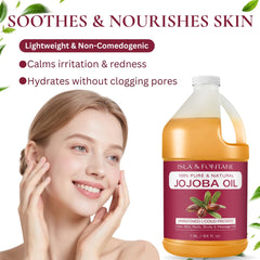 ISLA & FONTANE Jojoba Oil on skin delivers smooth, supple hydration.