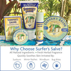 Island Soap & Candle Works Surfer's Salve texture closeup for rich moisturizing and anti-chafe benefits