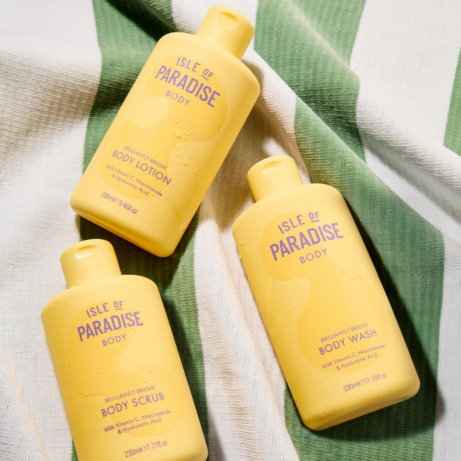 Brilliantly Bright packaging highlighting clean, plant-based formula for mindful skincare.