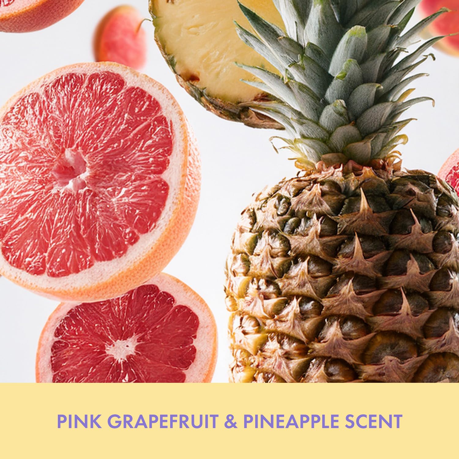 Scent notes of grapefruit and pineapple from Brilliantly Bright energize your shower routine.