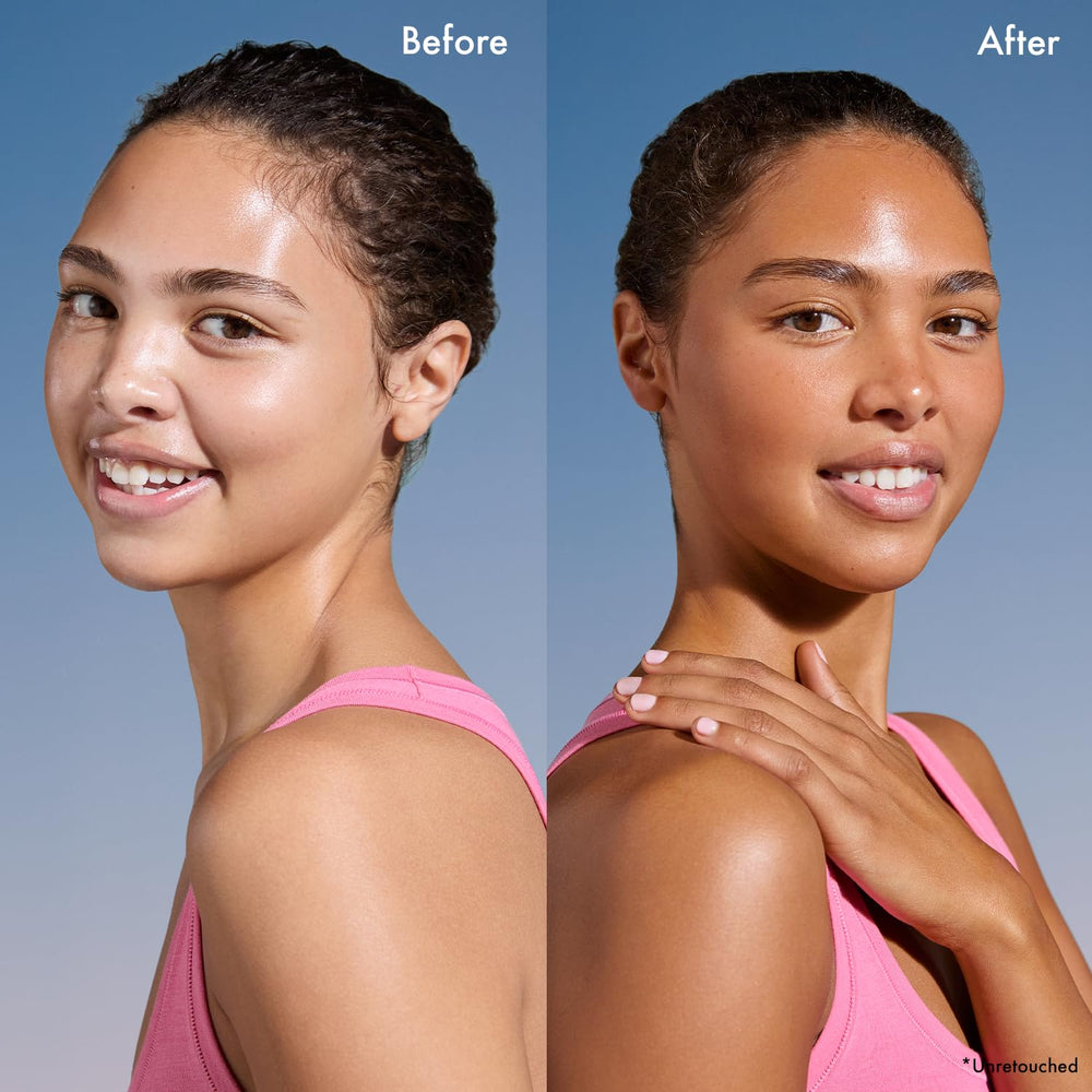 Isle of Paradise dropper applying drops into moisturizer for custom tan.
