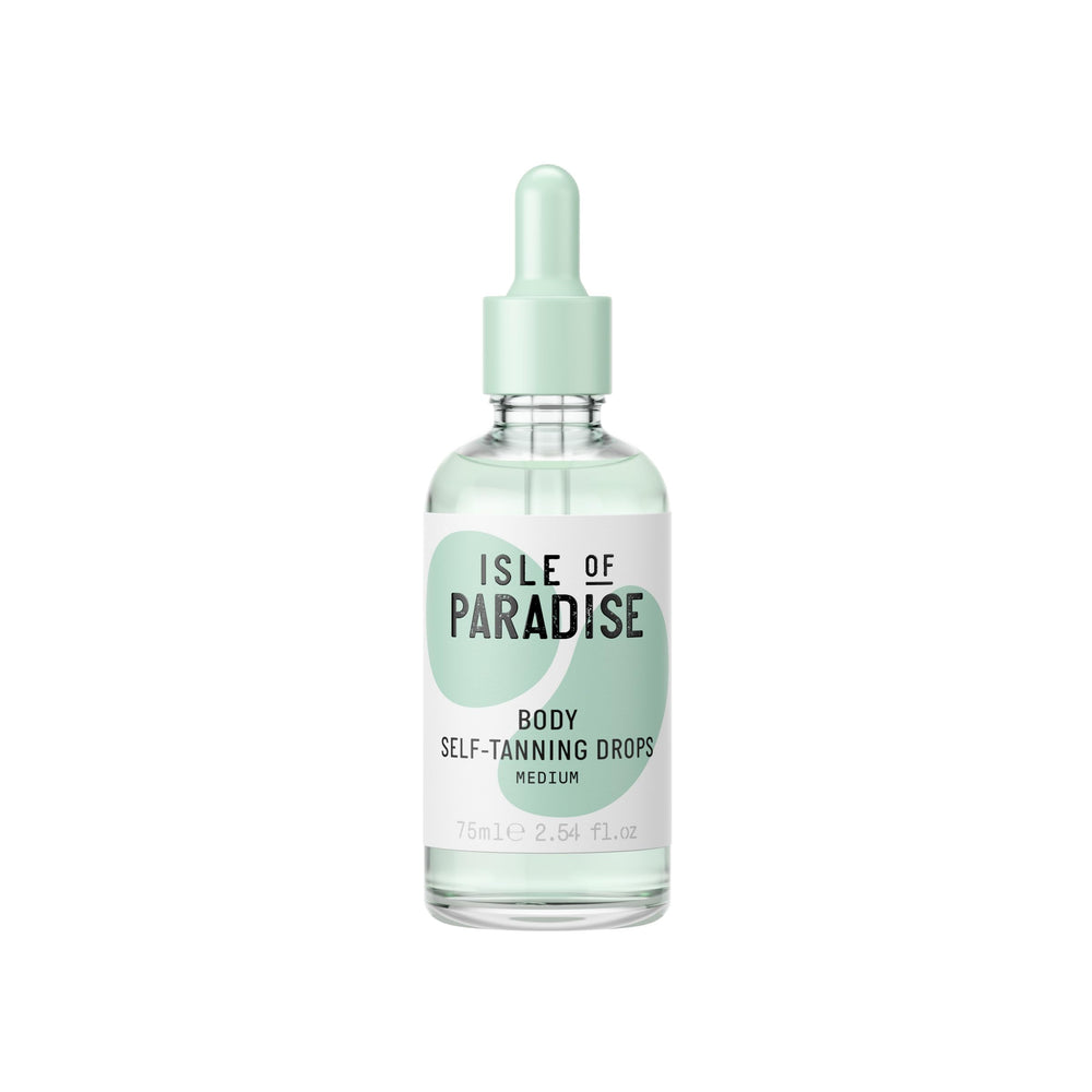 Isle of Paradise self tanning drops bottle pour for quick, controlled tanning