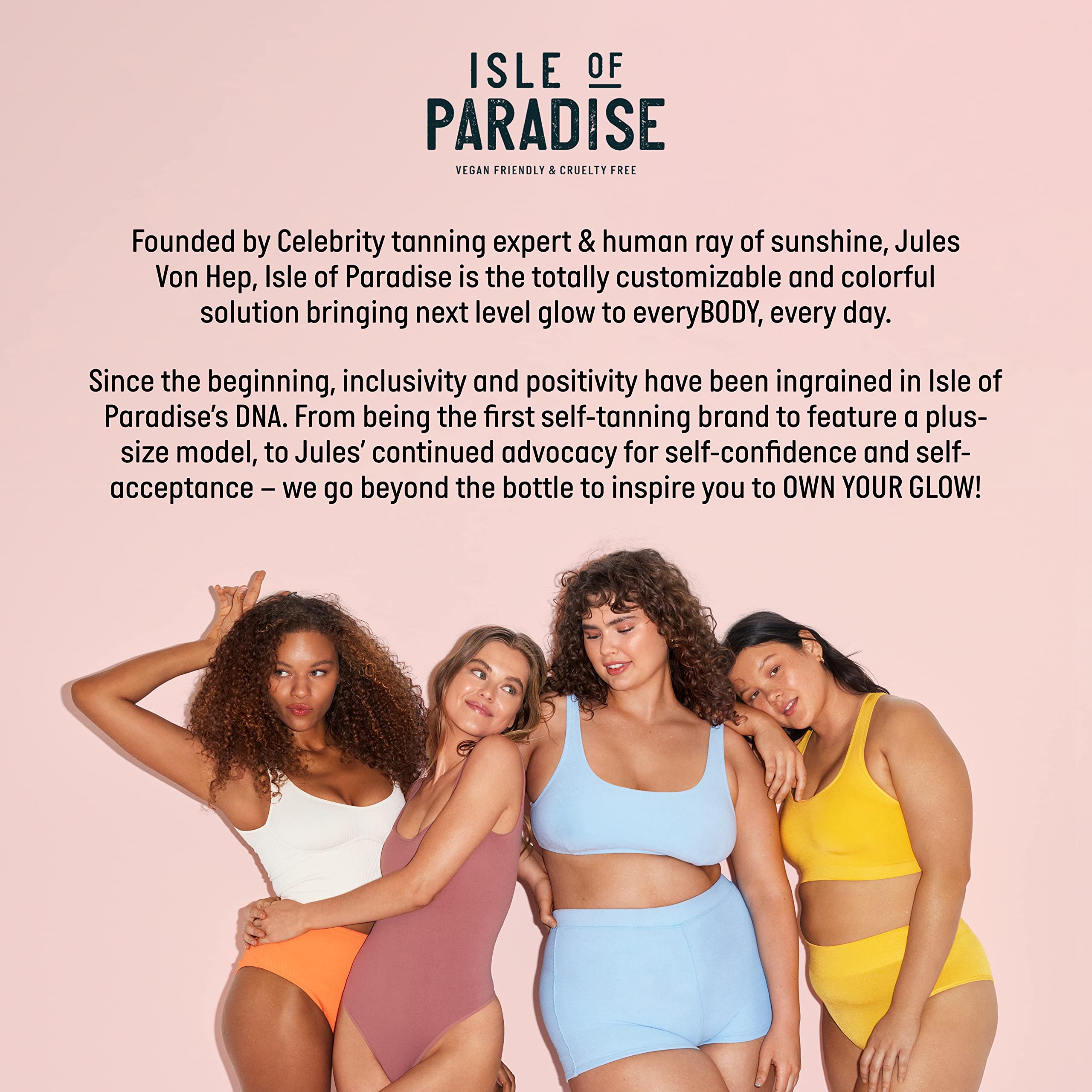 Isle of Paradise Hyglo self-tan serum application swatch ready