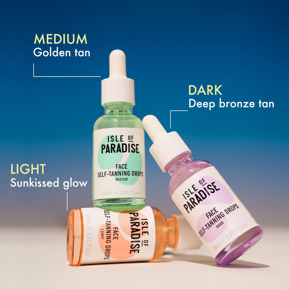Isle of Paradise body application for seamless all-over glow.