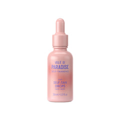 Isle of Paradise Self-Tanning Drops bottle close-up for natural bronze glow.