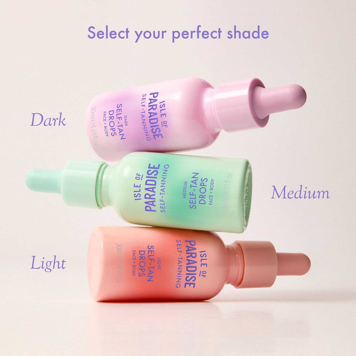 Isle of Paradise Self-Tanning Drops tan lasts up to five days.