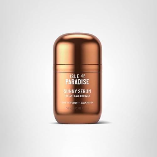 Isle of Paradise Sunny Serum ingredient focus on Niacinamide and Squalane benefits.