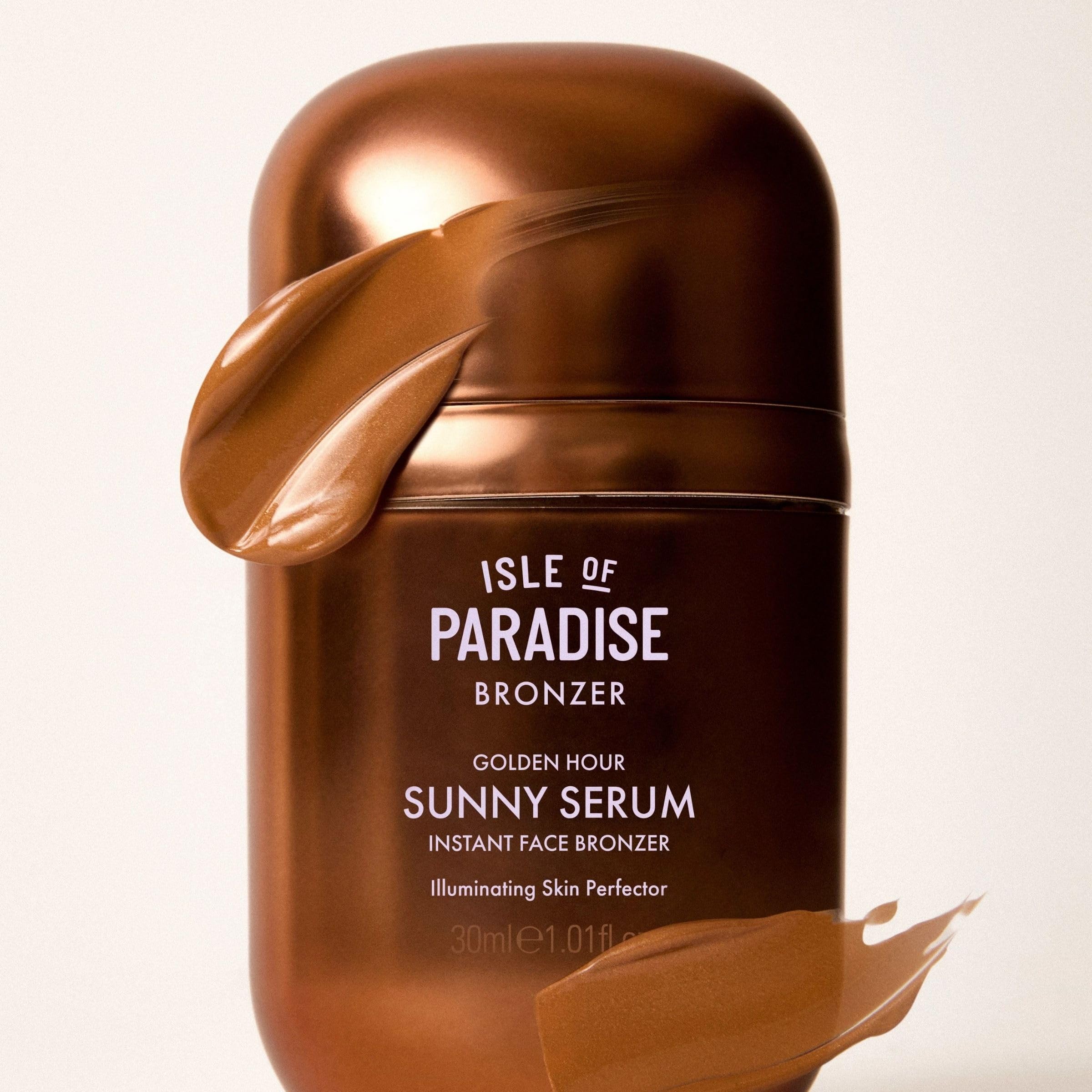 Isle of Paradise Sunny Serum natural bronze look for quick lift.